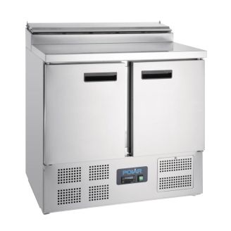 Polar RVS pizzawerkbank - G604 - 2 deuren